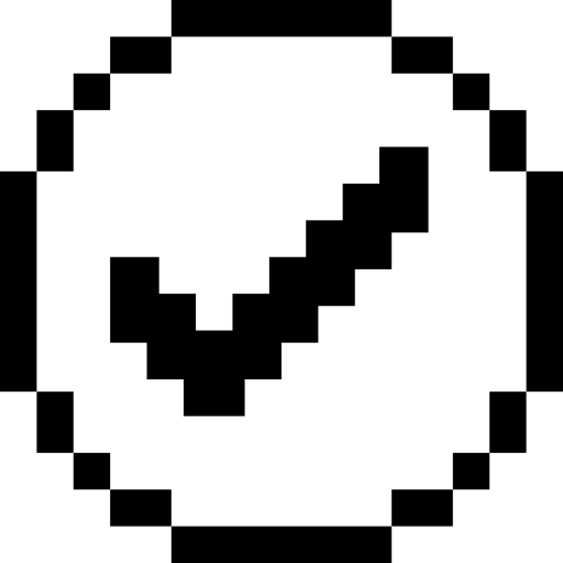 cheque Pixel Outline icono