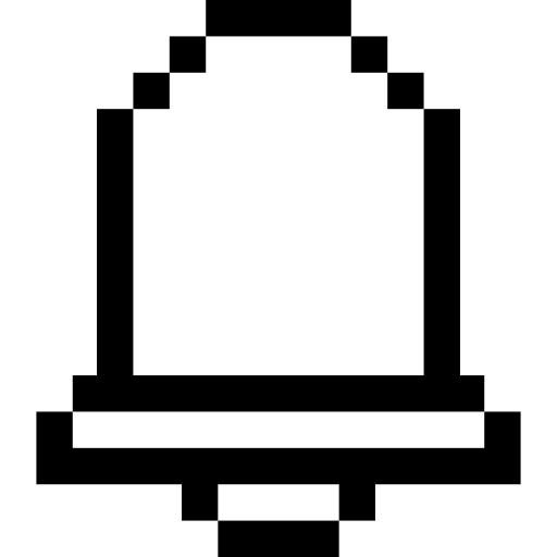 dzwonek Pixel Outline ikona