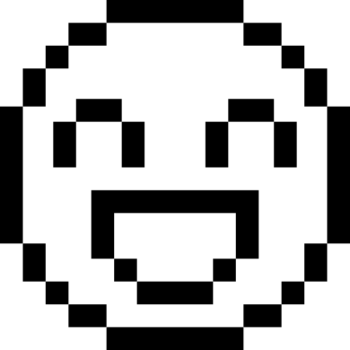 ハッピー Pixel Outline icon