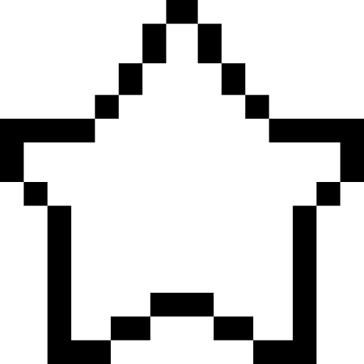 gwiazda Pixel Outline ikona