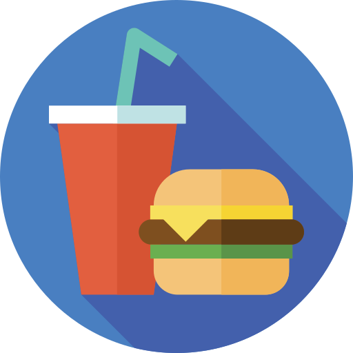 Burger Flat Circular Flat icon