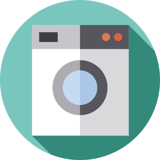máquina de lavar Flat Circular Flat Ícone