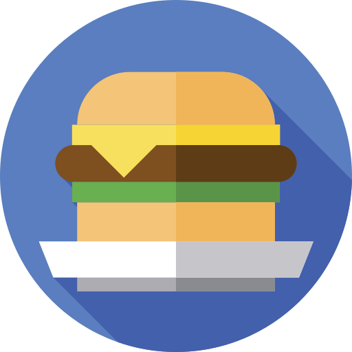 Burger Flat Circular Flat icon