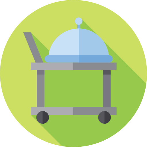 Food cart Flat Circular Flat icon