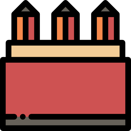 Pencils Detailed Rounded Lineal color icon