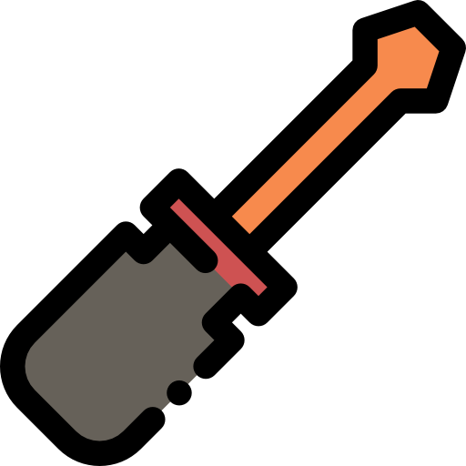 Screwdriver Detailed Rounded Lineal color icon