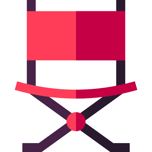 Director chair Basic Straight Flat icon