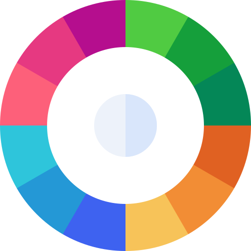 rueda de color Basic Straight Flat icono