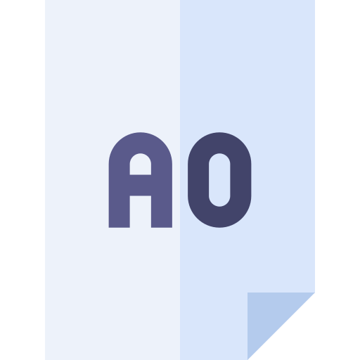 papier größe Basic Straight Flat icon