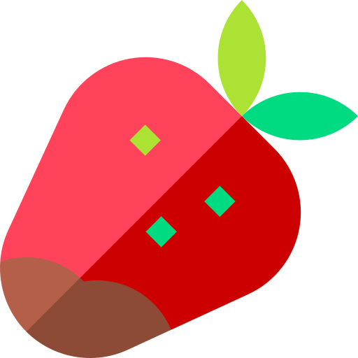 Strawberry Basic Straight Flat icon