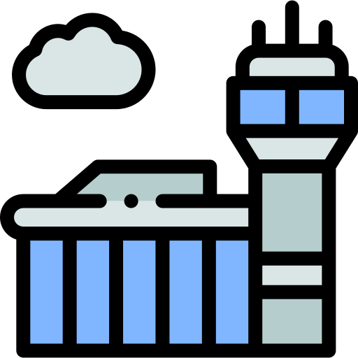 空港 Detailed Rounded Lineal color icon