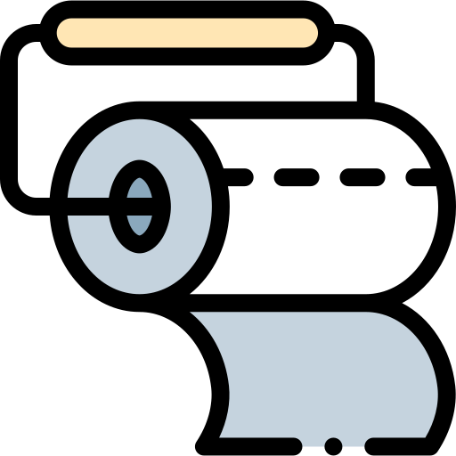 Туалетная бумага Detailed Rounded Lineal color иконка