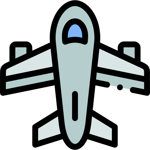 飛行機 Detailed Rounded Lineal color icon