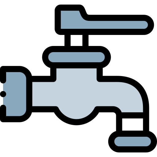 Водопроводный кран Detailed Rounded Lineal color иконка