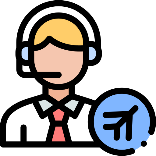 Flight dispatcher Detailed Rounded Lineal color icon