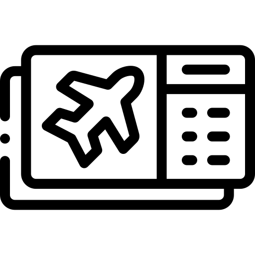 carta d'imbarco Detailed Rounded Lineal icona