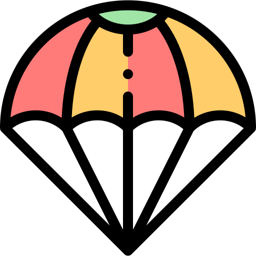Parachute Detailed Rounded Lineal color icon