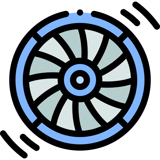 Turbine Detailed Rounded Lineal color icon