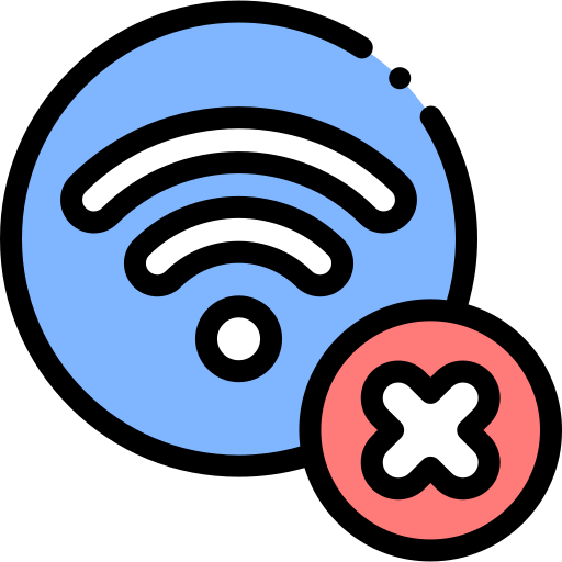 kein internet Detailed Rounded Lineal color icon