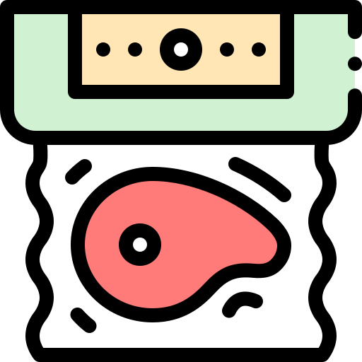 Meat Detailed Rounded Lineal color icon