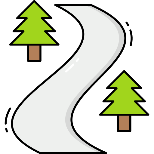 Ski route Generic Outline Color icon