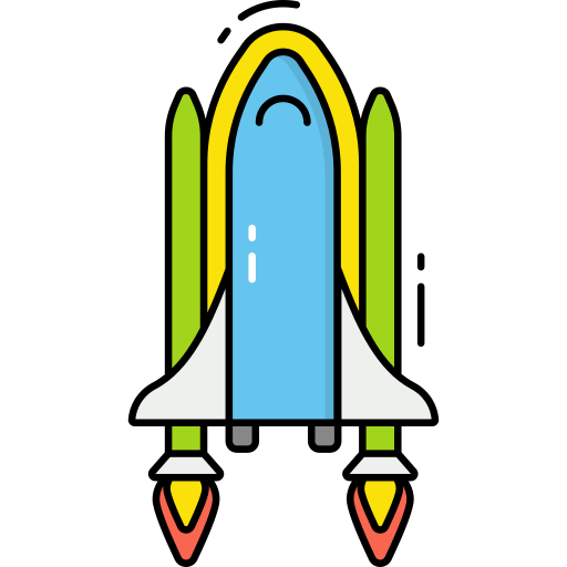 statek kosmiczny Generic Outline Color ikona