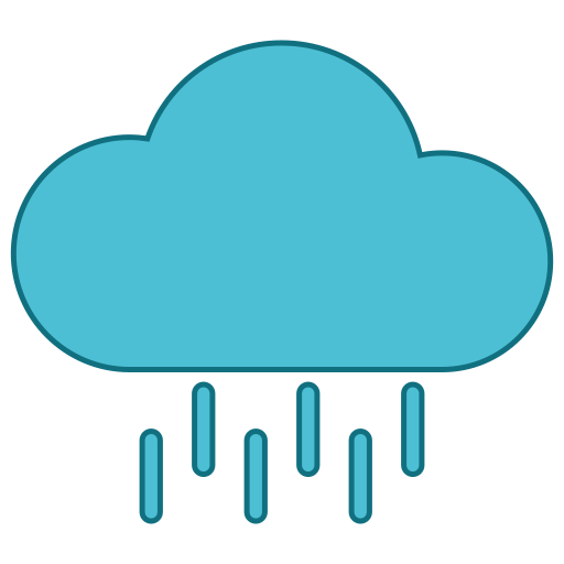 lluvia pesada Generic Blue icono