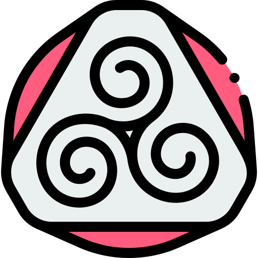 triskelion Detailed Rounded Lineal color icono