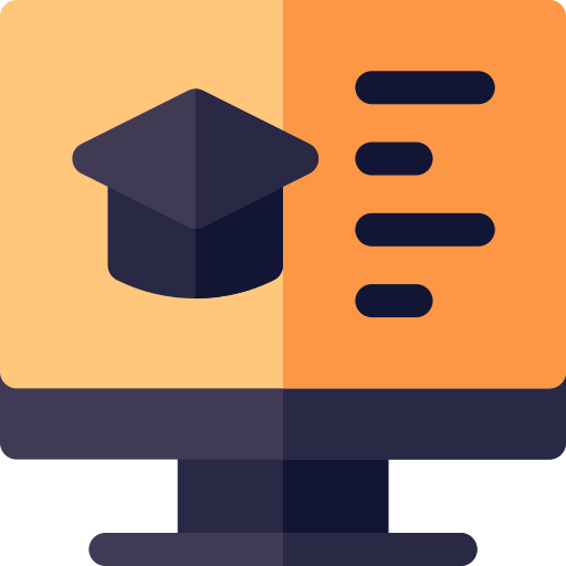 educación en línea Basic Rounded Flat icono