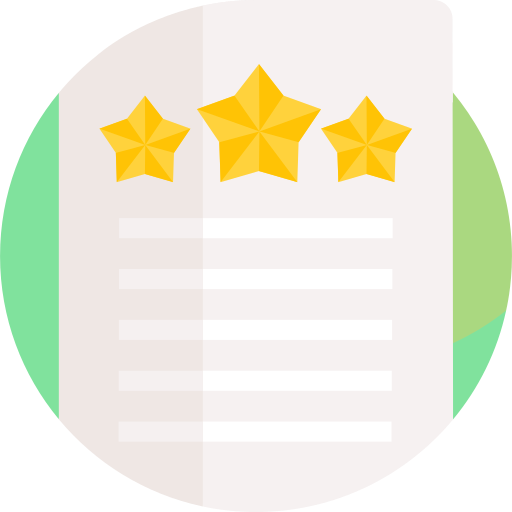 Reviews Detailed Flat Circular Flat icon
