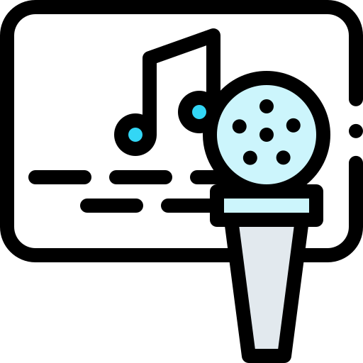 karaoke Detailed Rounded Lineal color icon