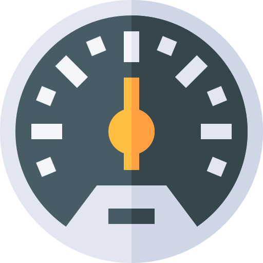 Speedometer Basic Straight Flat icon