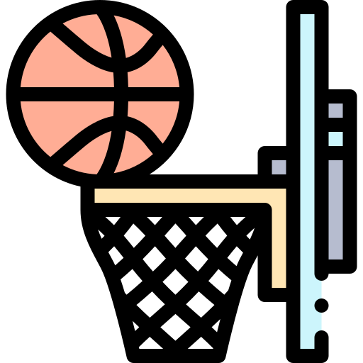 농구 Detailed Rounded Lineal color icon