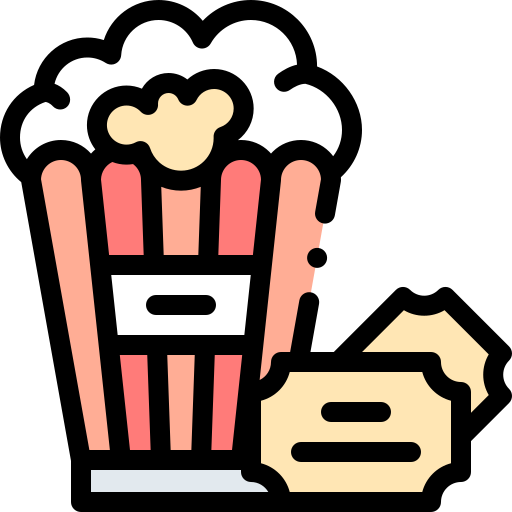 Popcorn Detailed Rounded Lineal color icon