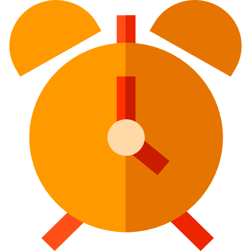 Alarm clock Basic Straight Flat icon