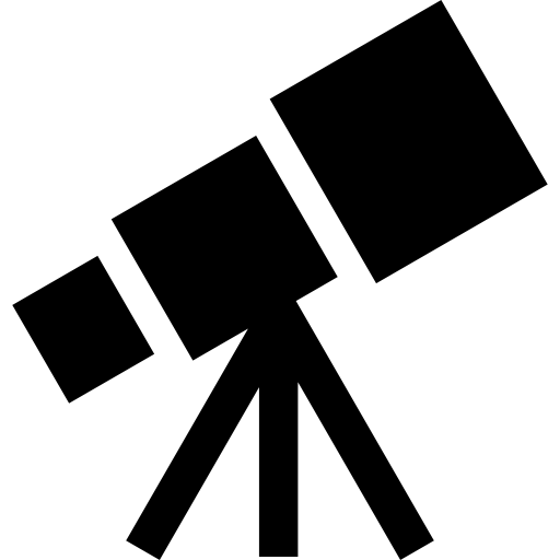 望遠鏡 Basic Straight Filled icon