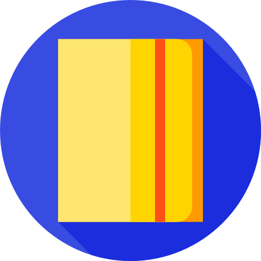 공책 Flat Circular Flat icon