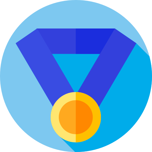 Medal Flat Circular Flat icon