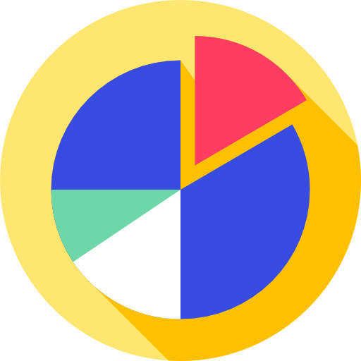 파이 차트 Flat Circular Flat icon