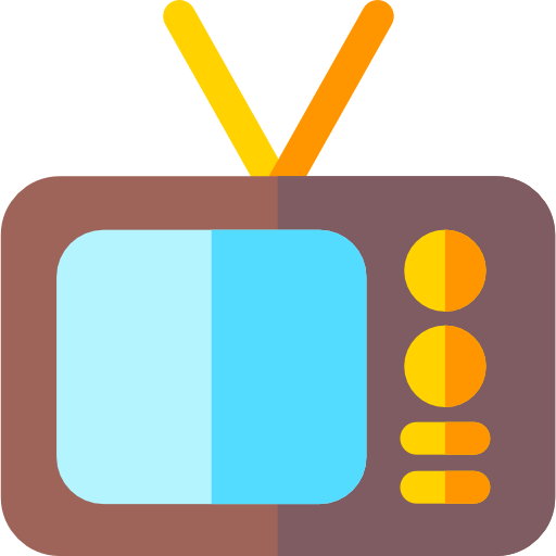 televisión Basic Rounded Flat icono