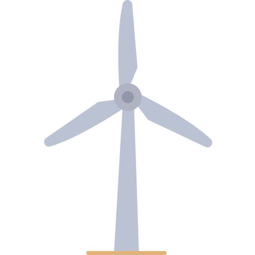 Wind turbine Dinosoft Flat icon