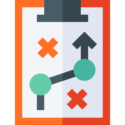 strategie Basic Straight Flat icoon