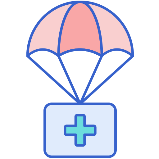 의료 지원 Flaticons Lineal Color icon