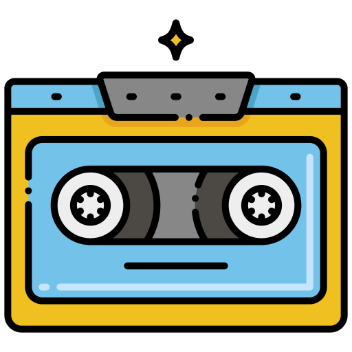 kaseta radiowa Flaticons Lineal Color ikona