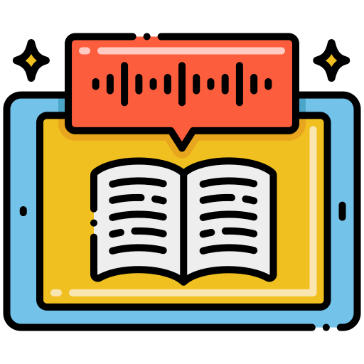 audio libro Flaticons Lineal Color icono