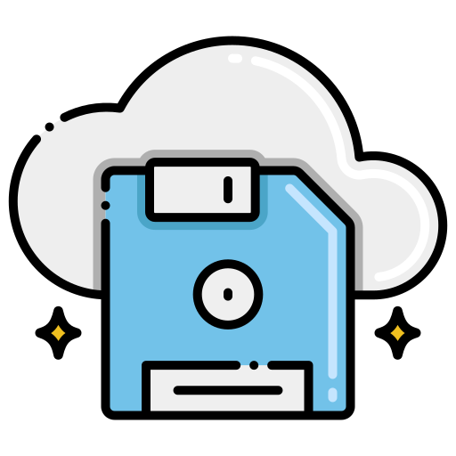 archiviazione cloud Flaticons Lineal Color icona