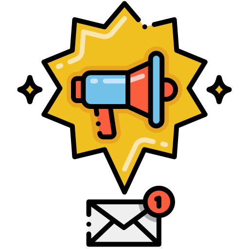 Email marketing Flaticons Lineal Color icon