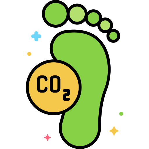 Carbon footprint Flaticons Lineal Color icon