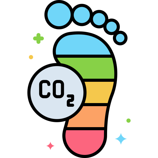 Carbon footprint Flaticons Lineal Color icon
