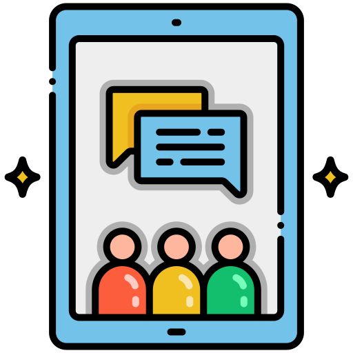 Online community Flaticons Lineal Color icon